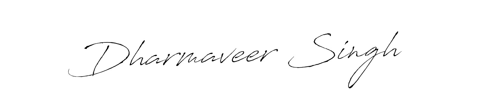 How to make Dharmaveer Singh name signature. Use Antro_Vectra style for creating short signs online. This is the latest handwritten sign. Dharmaveer Singh signature style 6 images and pictures png