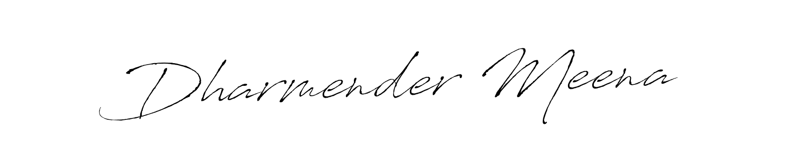 How to make Dharmender Meena name signature. Use Antro_Vectra style for creating short signs online. This is the latest handwritten sign. Dharmender Meena signature style 6 images and pictures png