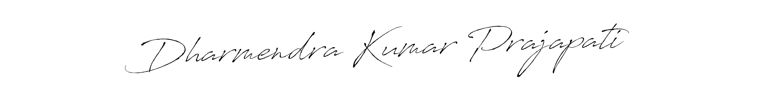 How to make Dharmendra Kumar Prajapati signature? Antro_Vectra is a professional autograph style. Create handwritten signature for Dharmendra Kumar Prajapati name. Dharmendra Kumar Prajapati signature style 6 images and pictures png