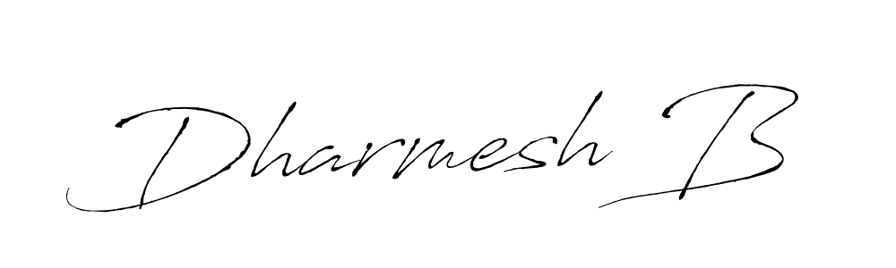 Use a signature maker to create a handwritten signature online. With this signature software, you can design (Antro_Vectra) your own signature for name Dharmesh B. Dharmesh B signature style 6 images and pictures png