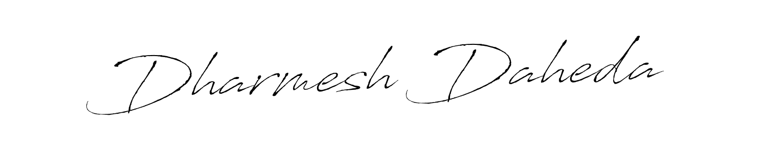 Make a beautiful signature design for name Dharmesh Daheda. With this signature (Antro_Vectra) style, you can create a handwritten signature for free. Dharmesh Daheda signature style 6 images and pictures png