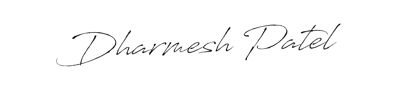 Make a beautiful signature design for name Dharmesh Patel. With this signature (Antro_Vectra) style, you can create a handwritten signature for free. Dharmesh Patel signature style 6 images and pictures png