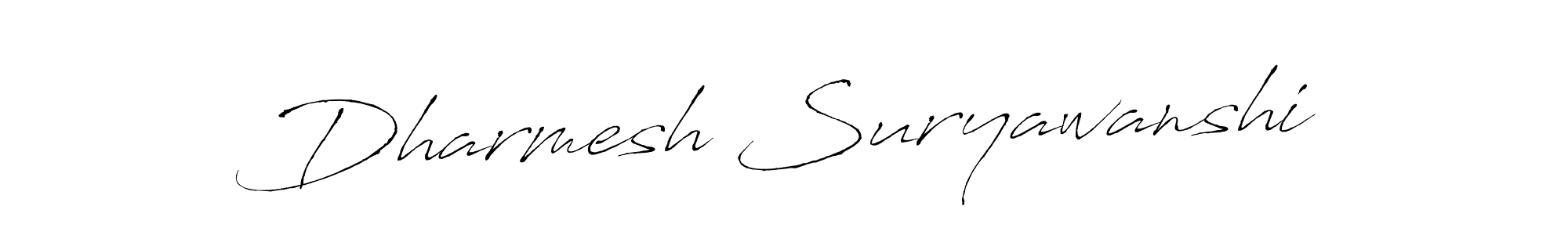 Antro_Vectra is a professional signature style that is perfect for those who want to add a touch of class to their signature. It is also a great choice for those who want to make their signature more unique. Get Dharmesh Suryawanshi name to fancy signature for free. Dharmesh Suryawanshi signature style 6 images and pictures png