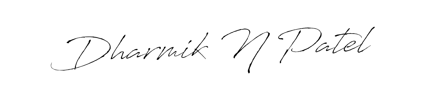 You should practise on your own different ways (Antro_Vectra) to write your name (Dharmik N Patel) in signature. don't let someone else do it for you. Dharmik N Patel signature style 6 images and pictures png