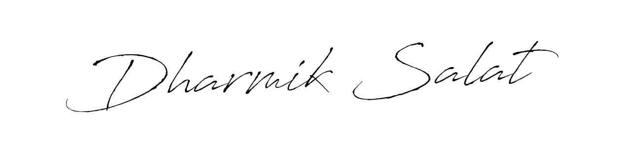 You should practise on your own different ways (Antro_Vectra) to write your name (Dharmik Salat) in signature. don't let someone else do it for you. Dharmik Salat signature style 6 images and pictures png