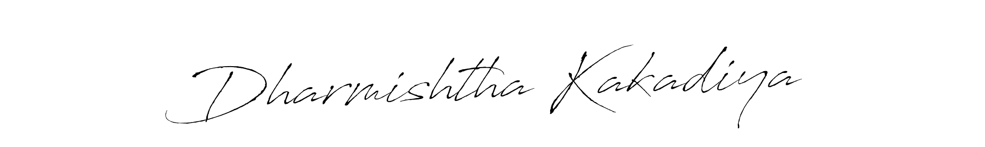 Make a beautiful signature design for name Dharmishtha Kakadiya. With this signature (Antro_Vectra) style, you can create a handwritten signature for free. Dharmishtha Kakadiya signature style 6 images and pictures png