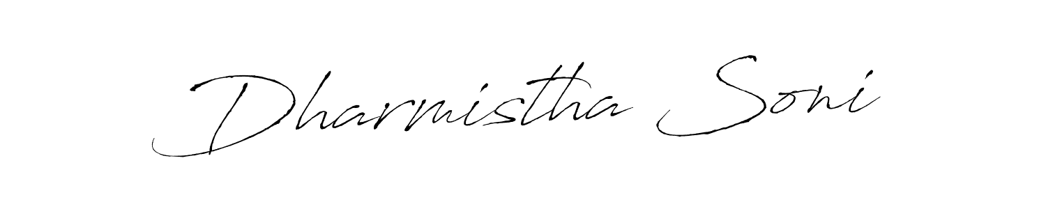 Design your own signature with our free online signature maker. With this signature software, you can create a handwritten (Antro_Vectra) signature for name Dharmistha Soni. Dharmistha Soni signature style 6 images and pictures png