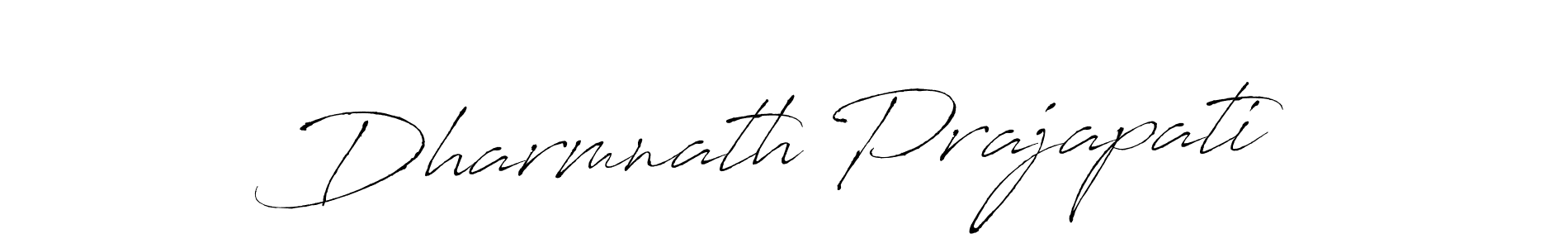 How to make Dharmnath Prajapati name signature. Use Antro_Vectra style for creating short signs online. This is the latest handwritten sign. Dharmnath Prajapati signature style 6 images and pictures png