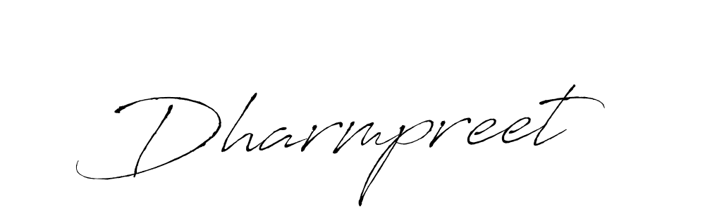 How to make Dharmpreet signature? Antro_Vectra is a professional autograph style. Create handwritten signature for Dharmpreet name. Dharmpreet signature style 6 images and pictures png