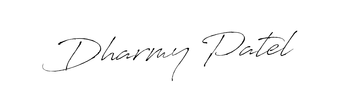 How to make Dharmy Patel signature? Antro_Vectra is a professional autograph style. Create handwritten signature for Dharmy Patel name. Dharmy Patel signature style 6 images and pictures png