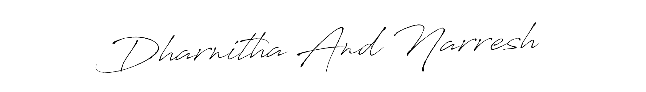 if you are searching for the best signature style for your name Dharnitha And Narresh. so please give up your signature search. here we have designed multiple signature styles  using Antro_Vectra. Dharnitha And Narresh signature style 6 images and pictures png