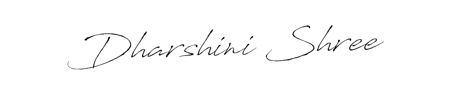 The best way (Antro_Vectra) to make a short signature is to pick only two or three words in your name. The name Dharshini Shree include a total of six letters. For converting this name. Dharshini Shree signature style 6 images and pictures png