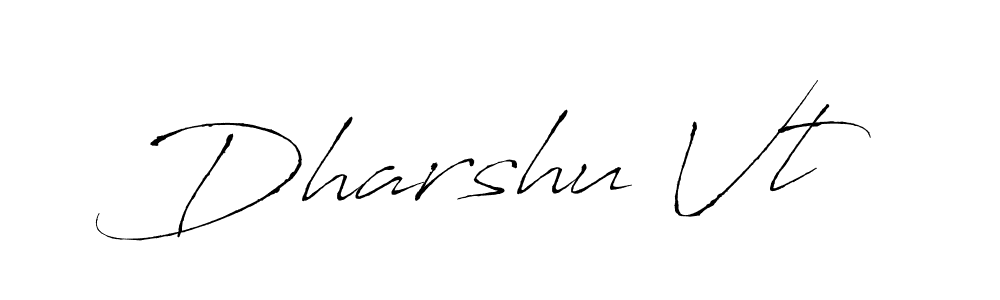 The best way (Antro_Vectra) to make a short signature is to pick only two or three words in your name. The name Dharshu Vt include a total of six letters. For converting this name. Dharshu Vt signature style 6 images and pictures png