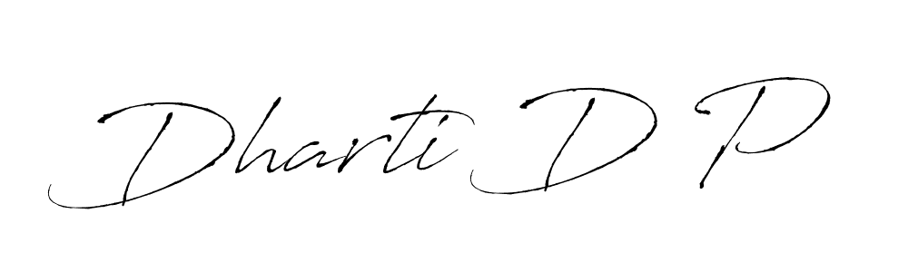 The best way (Antro_Vectra) to make a short signature is to pick only two or three words in your name. The name Dharti D P include a total of six letters. For converting this name. Dharti D P signature style 6 images and pictures png