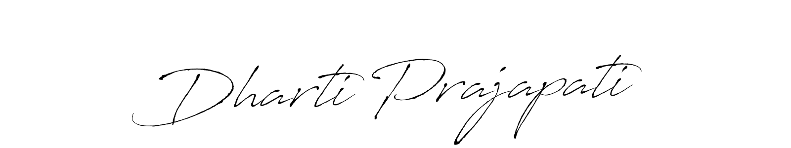 Make a beautiful signature design for name Dharti Prajapati. With this signature (Antro_Vectra) style, you can create a handwritten signature for free. Dharti Prajapati signature style 6 images and pictures png