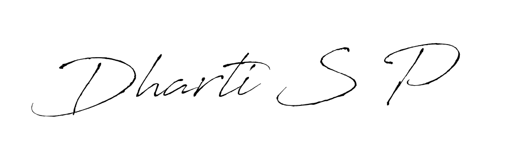 This is the best signature style for the Dharti S P name. Also you like these signature font (Antro_Vectra). Mix name signature. Dharti S P signature style 6 images and pictures png