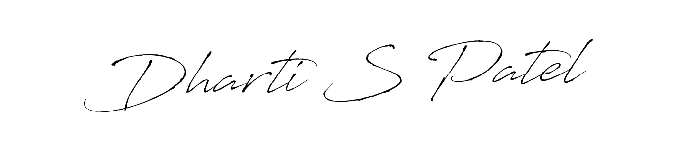 Dharti S Patel stylish signature style. Best Handwritten Sign (Antro_Vectra) for my name. Handwritten Signature Collection Ideas for my name Dharti S Patel. Dharti S Patel signature style 6 images and pictures png