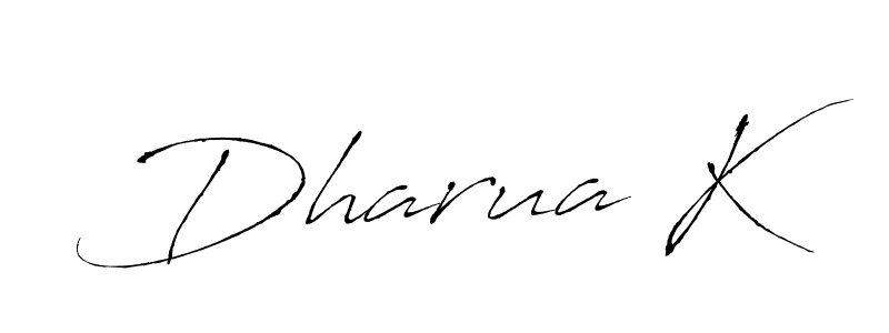 Use a signature maker to create a handwritten signature online. With this signature software, you can design (Antro_Vectra) your own signature for name Dharua K. Dharua K signature style 6 images and pictures png