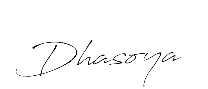 Use a signature maker to create a handwritten signature online. With this signature software, you can design (Antro_Vectra) your own signature for name Dhasoya. Dhasoya signature style 6 images and pictures png