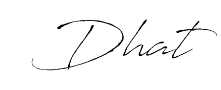 Transform the name Dhat into a signature masterpiece using Antro_Vectra font. Ideal for photographers, artists, and creators looking for watermarks. Dhat signature style 6 images and pictures png