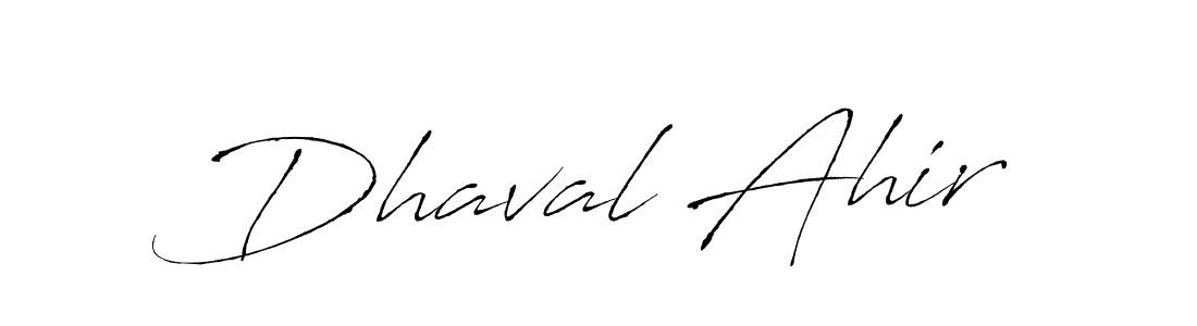 Dhaval Ahir stylish signature style. Best Handwritten Sign (Antro_Vectra) for my name. Handwritten Signature Collection Ideas for my name Dhaval Ahir. Dhaval Ahir signature style 6 images and pictures png