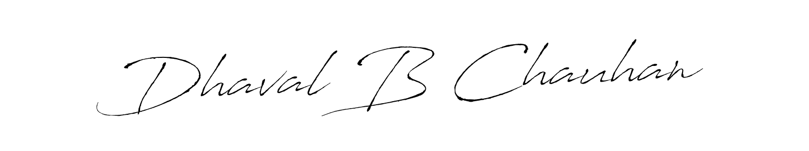 Make a beautiful signature design for name Dhaval B Chauhan. With this signature (Antro_Vectra) style, you can create a handwritten signature for free. Dhaval B Chauhan signature style 6 images and pictures png