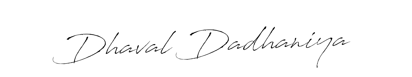 Create a beautiful signature design for name Dhaval Dadhaniya. With this signature (Antro_Vectra) fonts, you can make a handwritten signature for free. Dhaval Dadhaniya signature style 6 images and pictures png