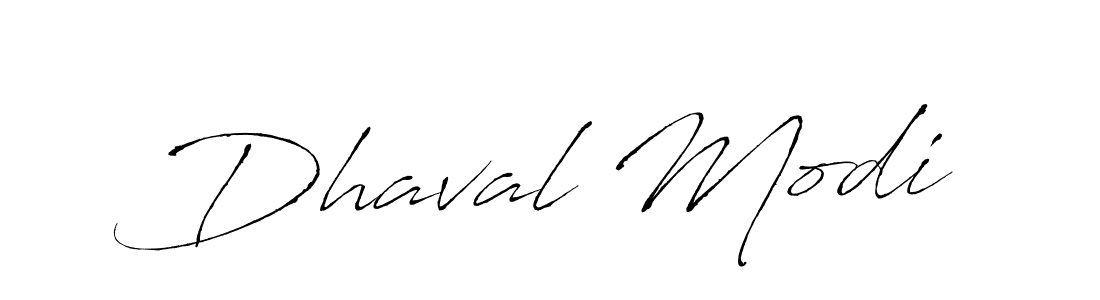 Make a beautiful signature design for name Dhaval Modi. With this signature (Antro_Vectra) style, you can create a handwritten signature for free. Dhaval Modi signature style 6 images and pictures png