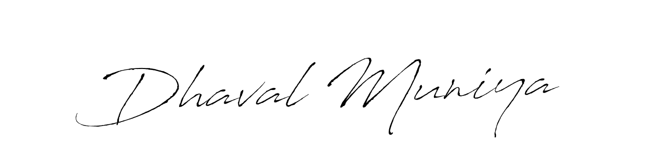 How to make Dhaval Muniya signature? Antro_Vectra is a professional autograph style. Create handwritten signature for Dhaval Muniya name. Dhaval Muniya signature style 6 images and pictures png