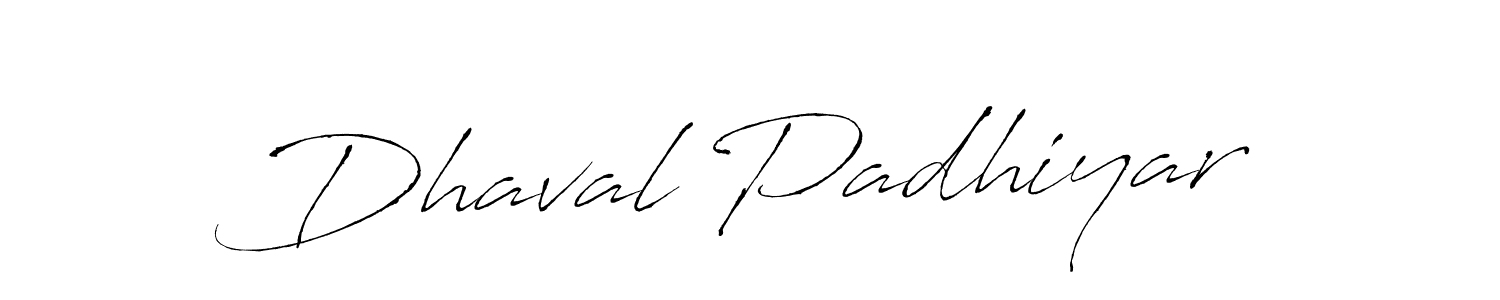 Create a beautiful signature design for name Dhaval Padhiyar. With this signature (Antro_Vectra) fonts, you can make a handwritten signature for free. Dhaval Padhiyar signature style 6 images and pictures png