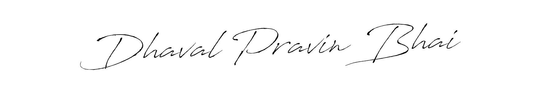 Create a beautiful signature design for name Dhaval Pravin Bhai. With this signature (Antro_Vectra) fonts, you can make a handwritten signature for free. Dhaval Pravin Bhai signature style 6 images and pictures png