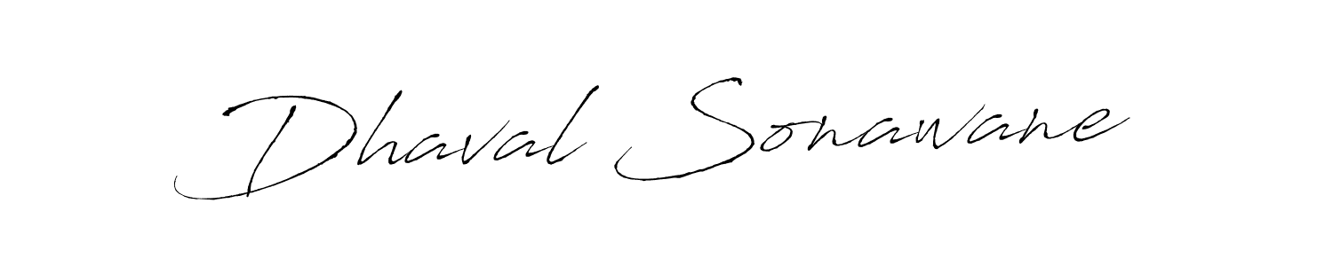 Make a beautiful signature design for name Dhaval Sonawane. With this signature (Antro_Vectra) style, you can create a handwritten signature for free. Dhaval Sonawane signature style 6 images and pictures png