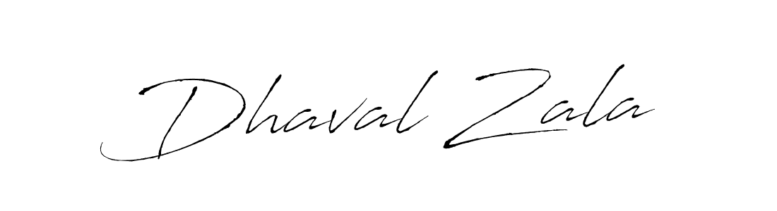 How to make Dhaval Zala name signature. Use Antro_Vectra style for creating short signs online. This is the latest handwritten sign. Dhaval Zala signature style 6 images and pictures png