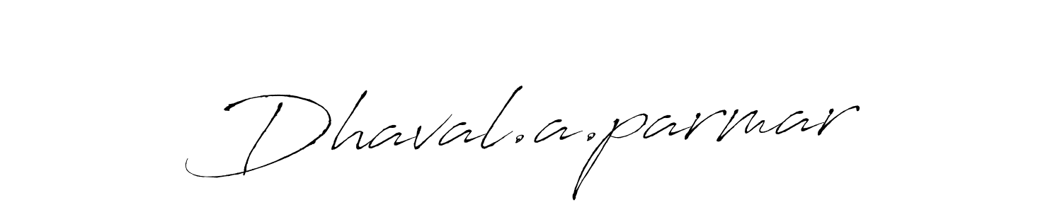 Make a beautiful signature design for name Dhaval.a.parmar. With this signature (Antro_Vectra) style, you can create a handwritten signature for free. Dhaval.a.parmar signature style 6 images and pictures png
