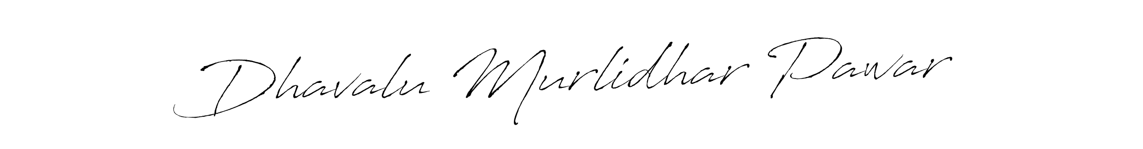 Make a beautiful signature design for name Dhavalu Murlidhar Pawar. With this signature (Antro_Vectra) style, you can create a handwritten signature for free. Dhavalu Murlidhar Pawar signature style 6 images and pictures png