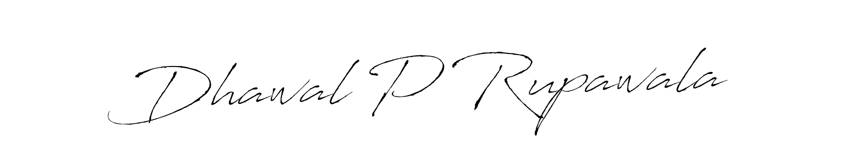 Make a beautiful signature design for name Dhawal P Rupawala. With this signature (Antro_Vectra) style, you can create a handwritten signature for free. Dhawal P Rupawala signature style 6 images and pictures png