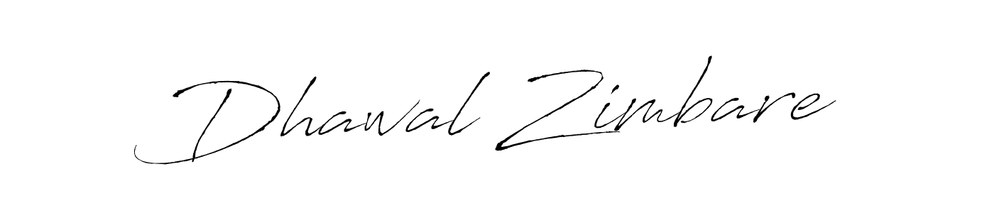 How to make Dhawal Zimbare name signature. Use Antro_Vectra style for creating short signs online. This is the latest handwritten sign. Dhawal Zimbare signature style 6 images and pictures png