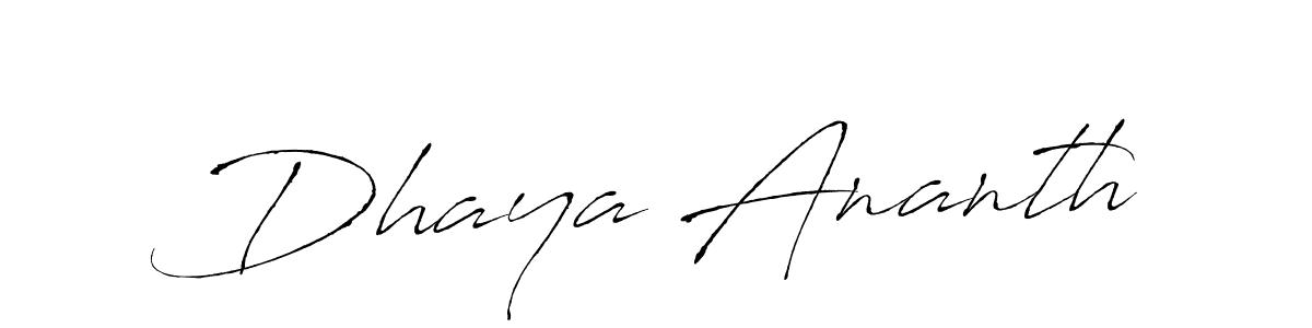 Create a beautiful signature design for name Dhaya Ananth. With this signature (Antro_Vectra) fonts, you can make a handwritten signature for free. Dhaya Ananth signature style 6 images and pictures png