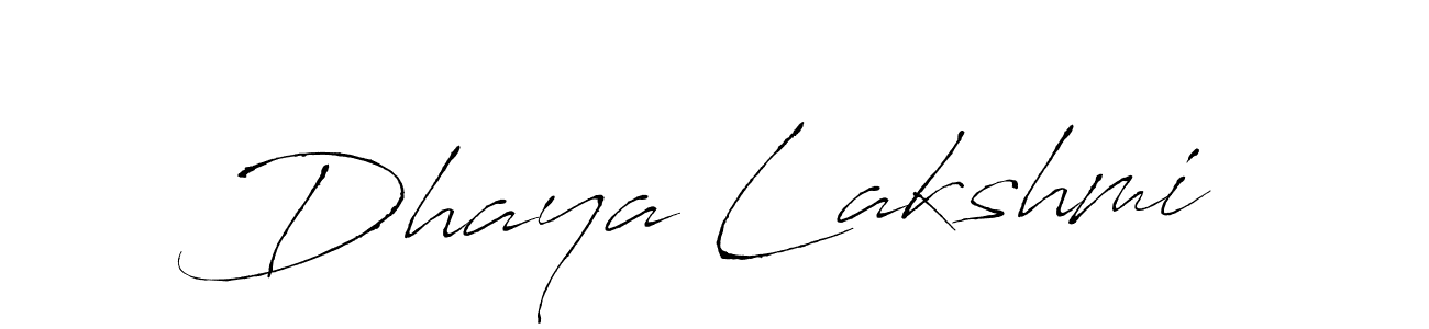 Make a beautiful signature design for name Dhaya Lakshmi. With this signature (Antro_Vectra) style, you can create a handwritten signature for free. Dhaya Lakshmi signature style 6 images and pictures png