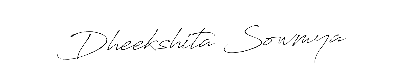 Dheekshita Sowmya stylish signature style. Best Handwritten Sign (Antro_Vectra) for my name. Handwritten Signature Collection Ideas for my name Dheekshita Sowmya. Dheekshita Sowmya signature style 6 images and pictures png