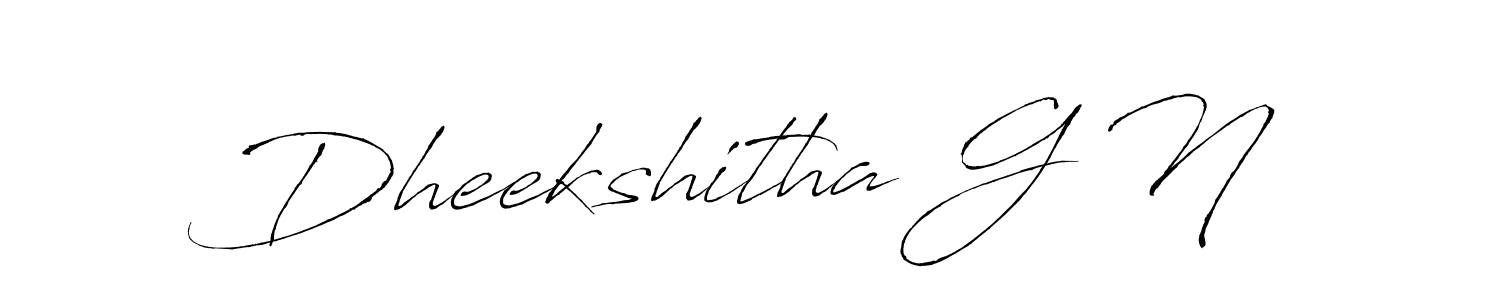 It looks lik you need a new signature style for name Dheekshitha G N. Design unique handwritten (Antro_Vectra) signature with our free signature maker in just a few clicks. Dheekshitha G N signature style 6 images and pictures png