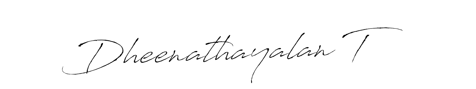 How to make Dheenathayalan T signature? Antro_Vectra is a professional autograph style. Create handwritten signature for Dheenathayalan T name. Dheenathayalan T signature style 6 images and pictures png