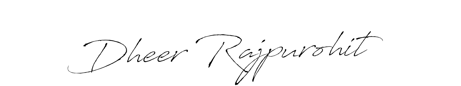 How to make Dheer Rajpurohit name signature. Use Antro_Vectra style for creating short signs online. This is the latest handwritten sign. Dheer Rajpurohit signature style 6 images and pictures png