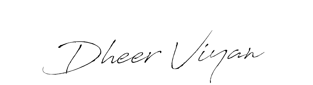 How to make Dheer Viyan name signature. Use Antro_Vectra style for creating short signs online. This is the latest handwritten sign. Dheer Viyan signature style 6 images and pictures png