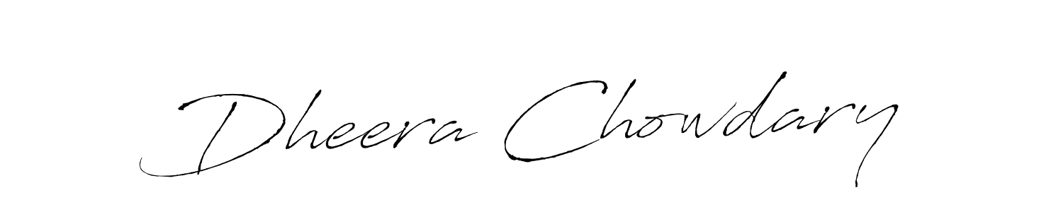 The best way (Antro_Vectra) to make a short signature is to pick only two or three words in your name. The name Dheera Chowdary include a total of six letters. For converting this name. Dheera Chowdary signature style 6 images and pictures png