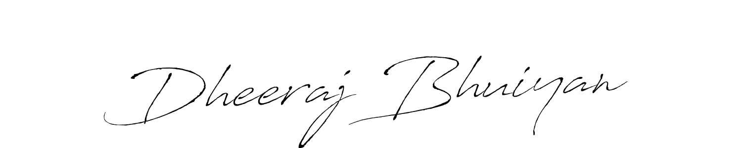 Create a beautiful signature design for name Dheeraj Bhuiyan. With this signature (Antro_Vectra) fonts, you can make a handwritten signature for free. Dheeraj Bhuiyan signature style 6 images and pictures png