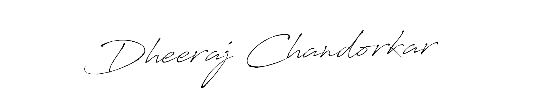 Make a beautiful signature design for name Dheeraj Chandorkar. With this signature (Antro_Vectra) style, you can create a handwritten signature for free. Dheeraj Chandorkar signature style 6 images and pictures png