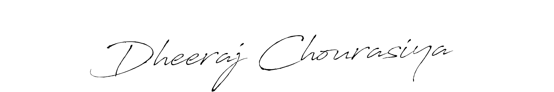 Make a beautiful signature design for name Dheeraj Chourasiya. With this signature (Antro_Vectra) style, you can create a handwritten signature for free. Dheeraj Chourasiya signature style 6 images and pictures png