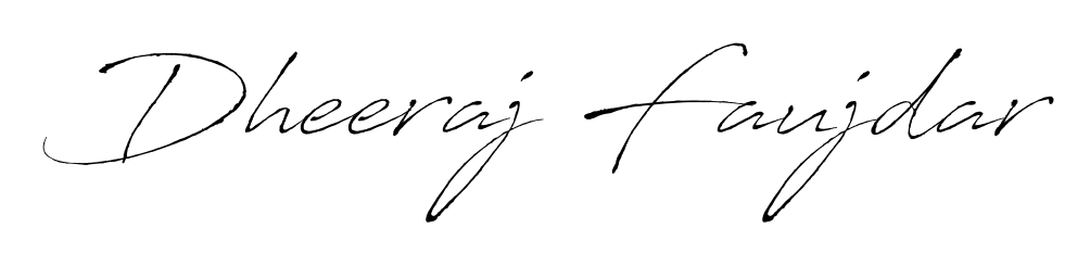This is the best signature style for the Dheeraj Faujdar name. Also you like these signature font (Antro_Vectra). Mix name signature. Dheeraj Faujdar signature style 6 images and pictures png