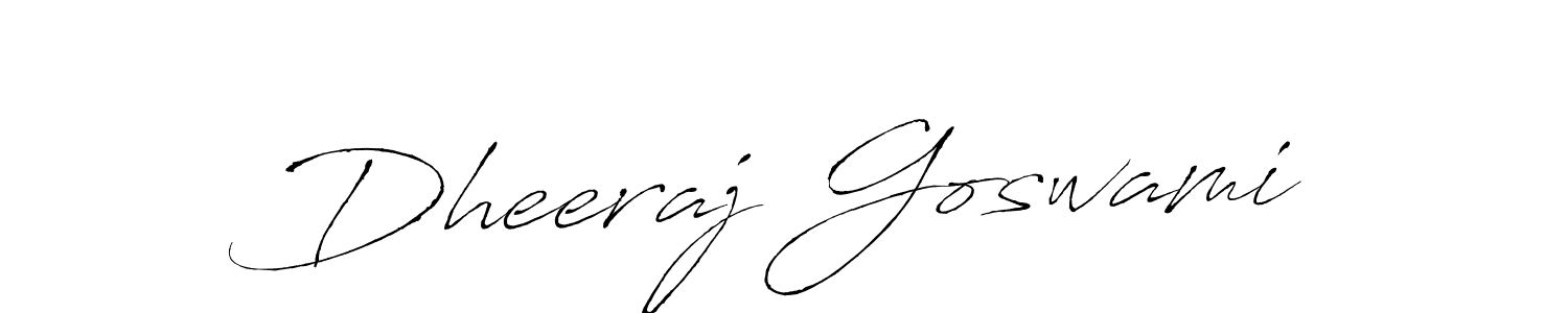 Create a beautiful signature design for name Dheeraj Goswami. With this signature (Antro_Vectra) fonts, you can make a handwritten signature for free. Dheeraj Goswami signature style 6 images and pictures png